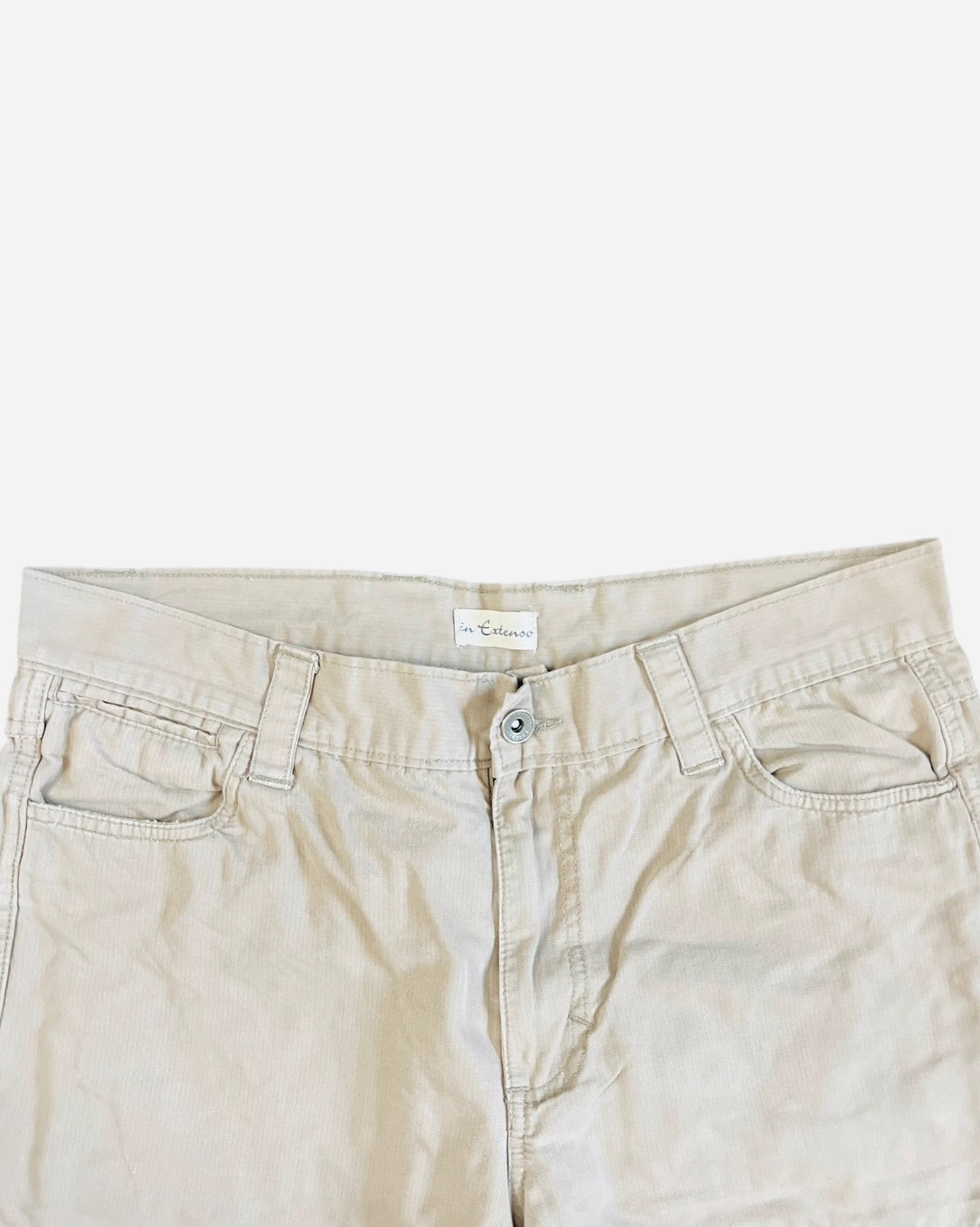 Pantalon Jean décontracté Cargo Vintage Beige - L (A449)