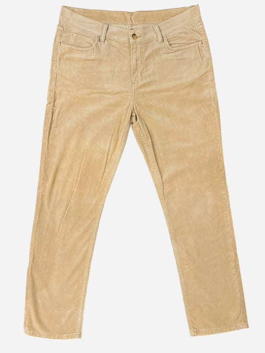 Pantalon Carhartt Jean Pant décontracté velours côtelé Beige Vintage - L (A188)