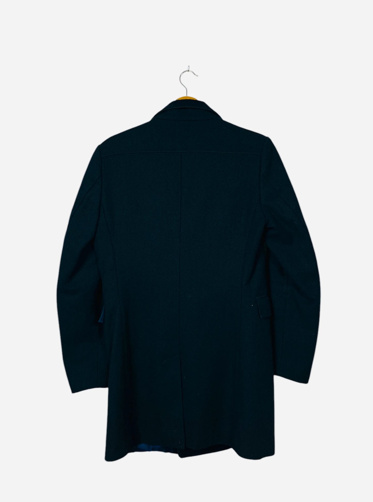 Manteau Jacket Droit Long Pardessus Bleu Marine - S (A456)