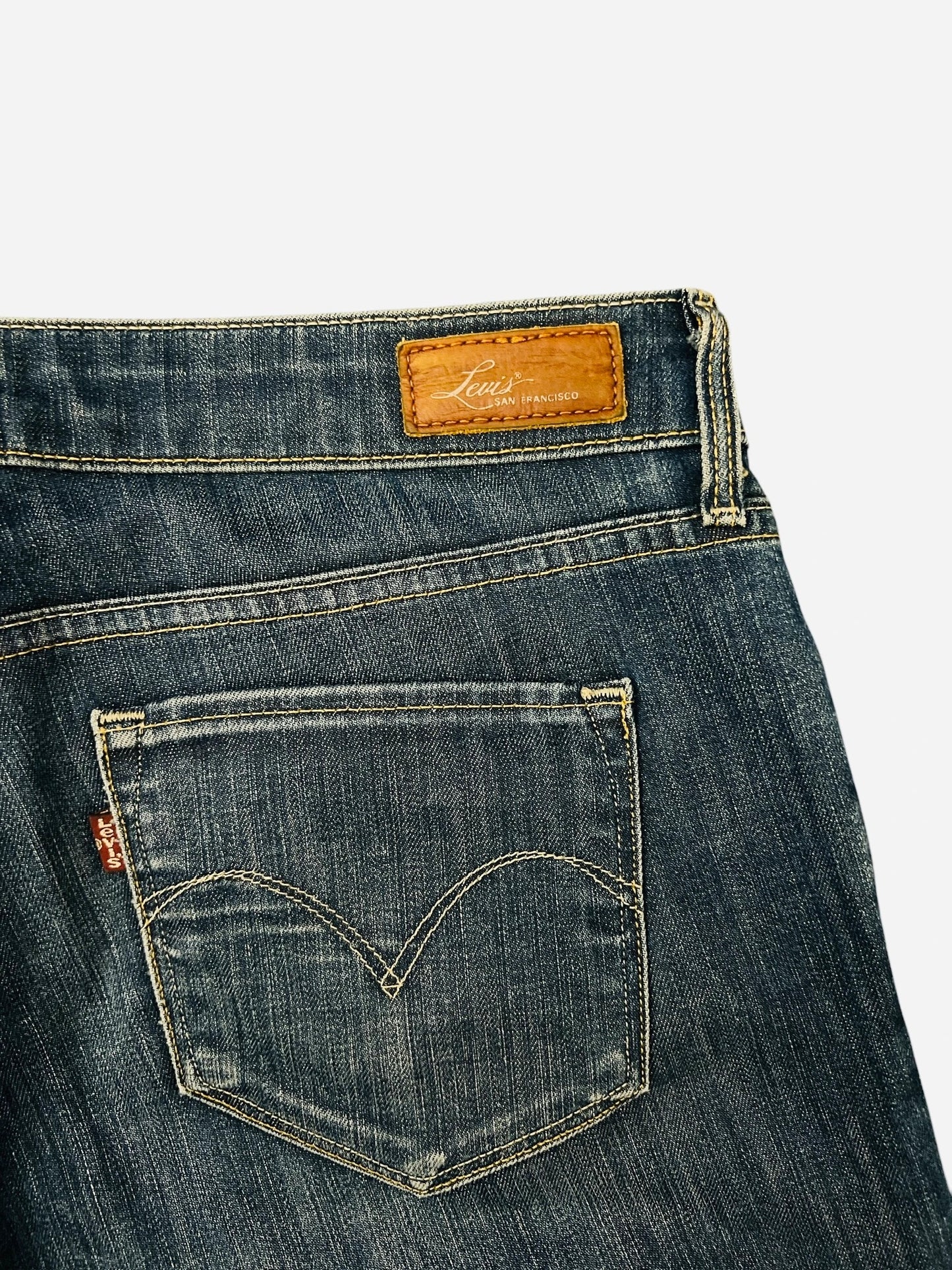 Jean Pant Levi's Bold Curve Décontracté Bleu Gris Vintage Pantalon - W30 (A160)