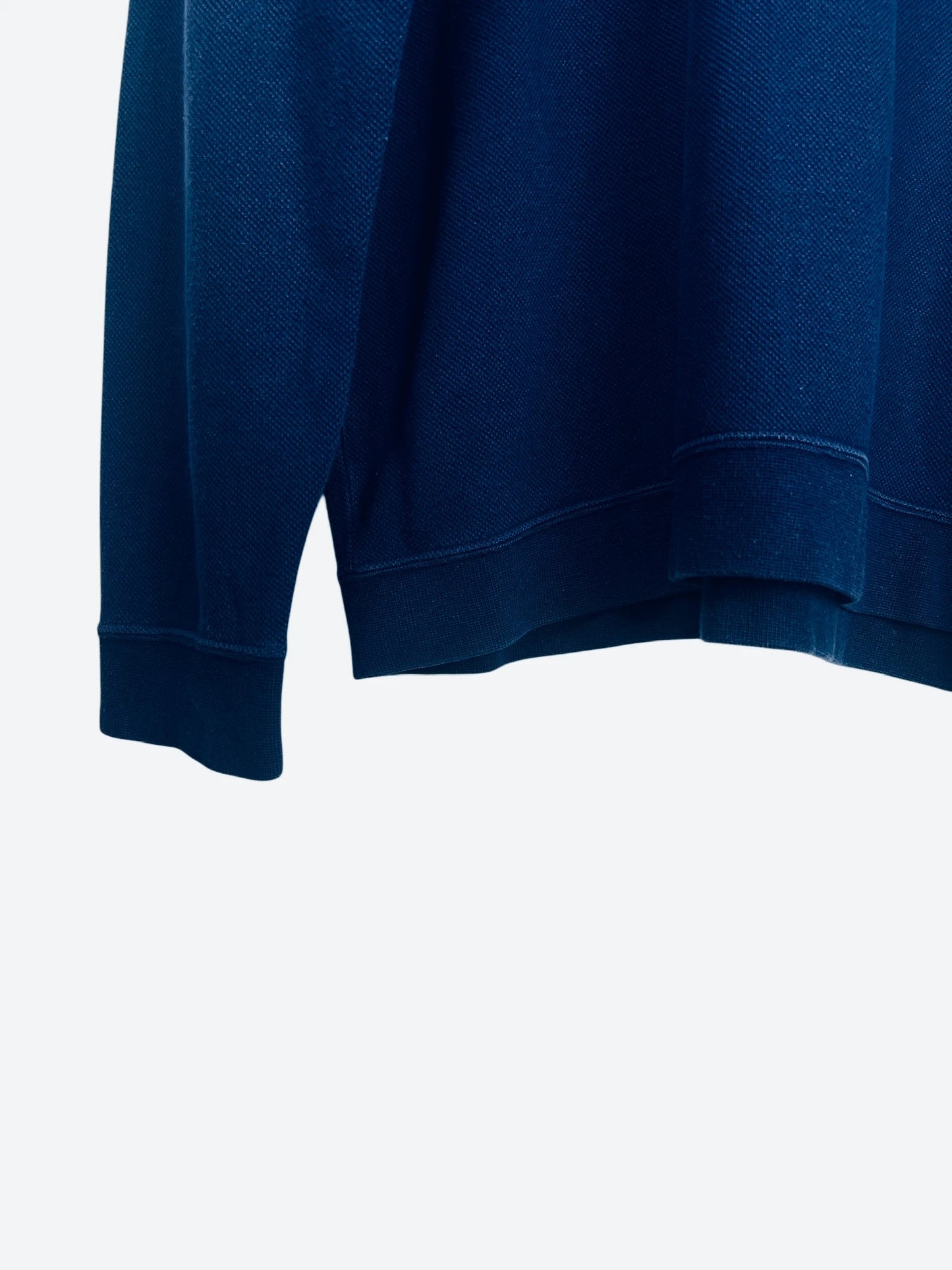 Pull 1/4 Zip Sweat Lacoste Y2K Style Bleu Marine - XL (B17)