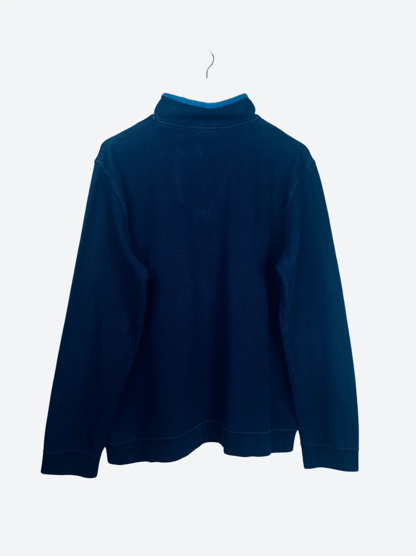 Pull 1/4 Zip Sweat Lacoste Y2K Style Bleu Marine - XL (B17)