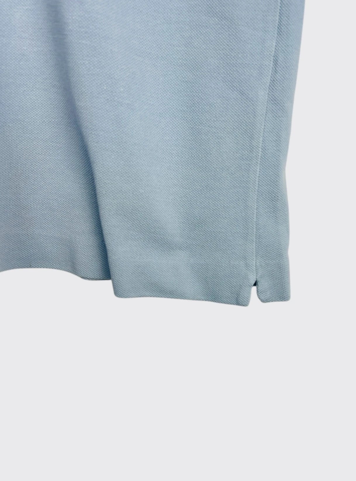 Polo Lacoste Brodé Uni Vintage Bleu - M (B32)