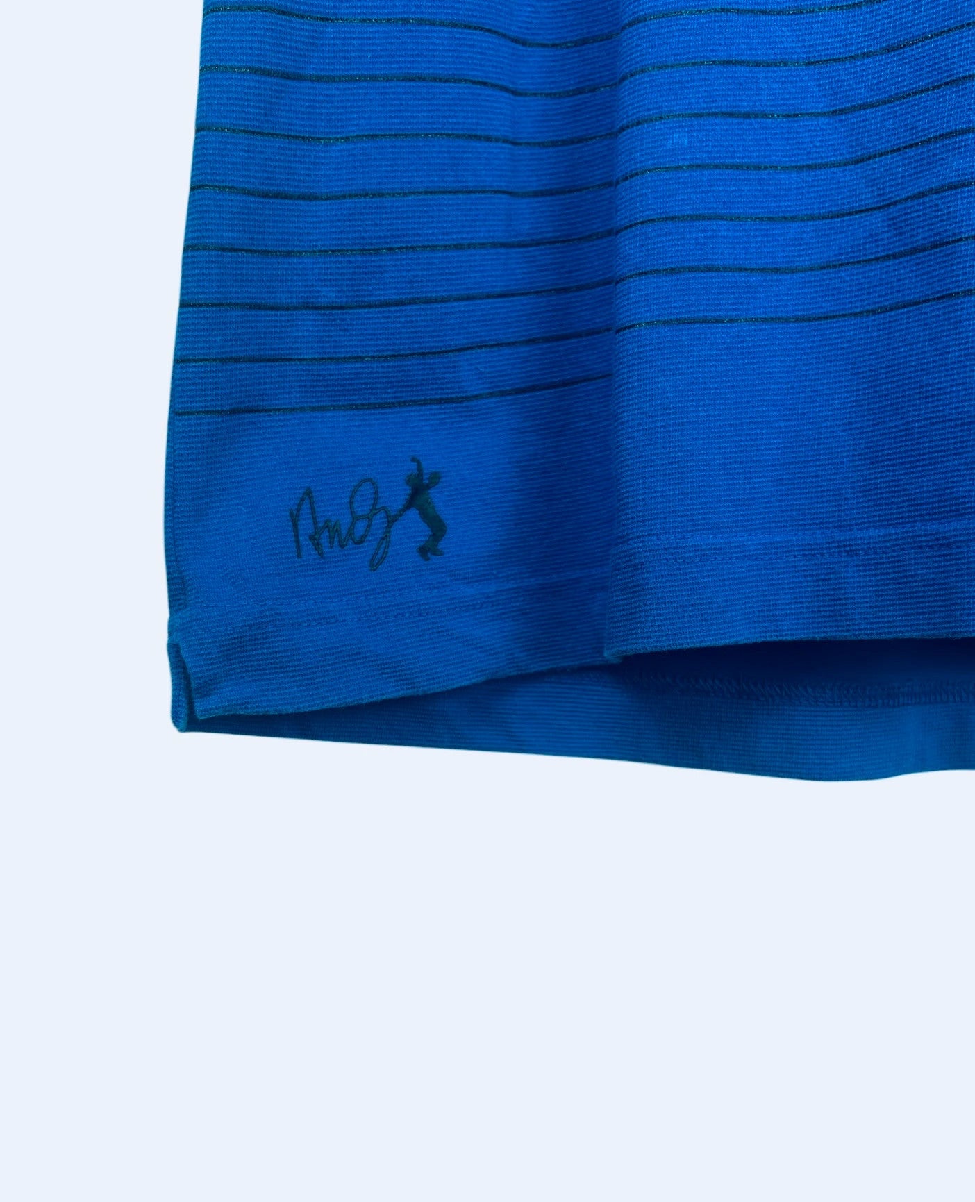T-Shirt Lacoste Sport Andy Murray Logo Brodé Rayé Tennis Bleu - XL (B20)