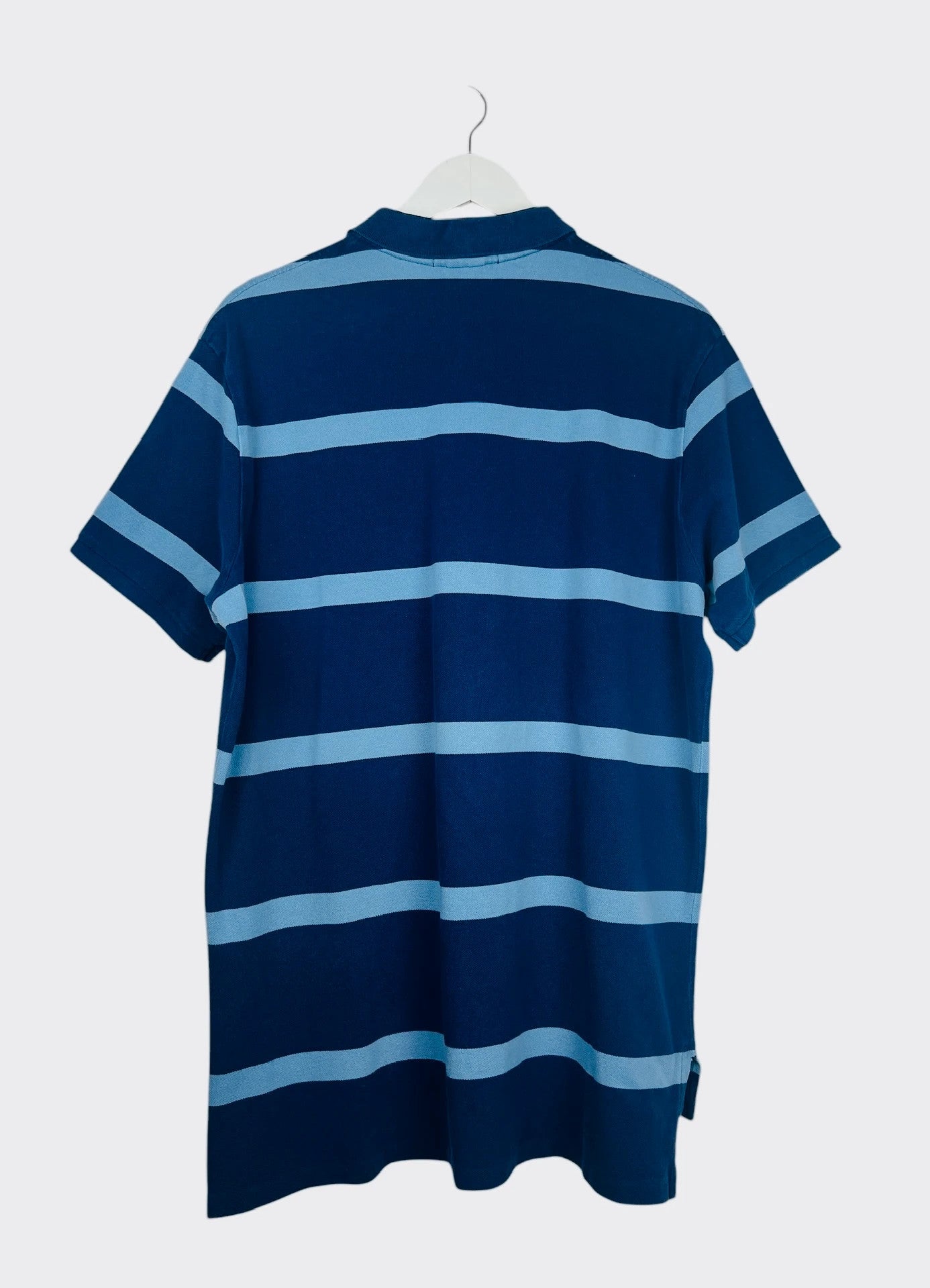 Polo Ralph Lauren Logo Brodé Rayé Bleu - XL (B19)