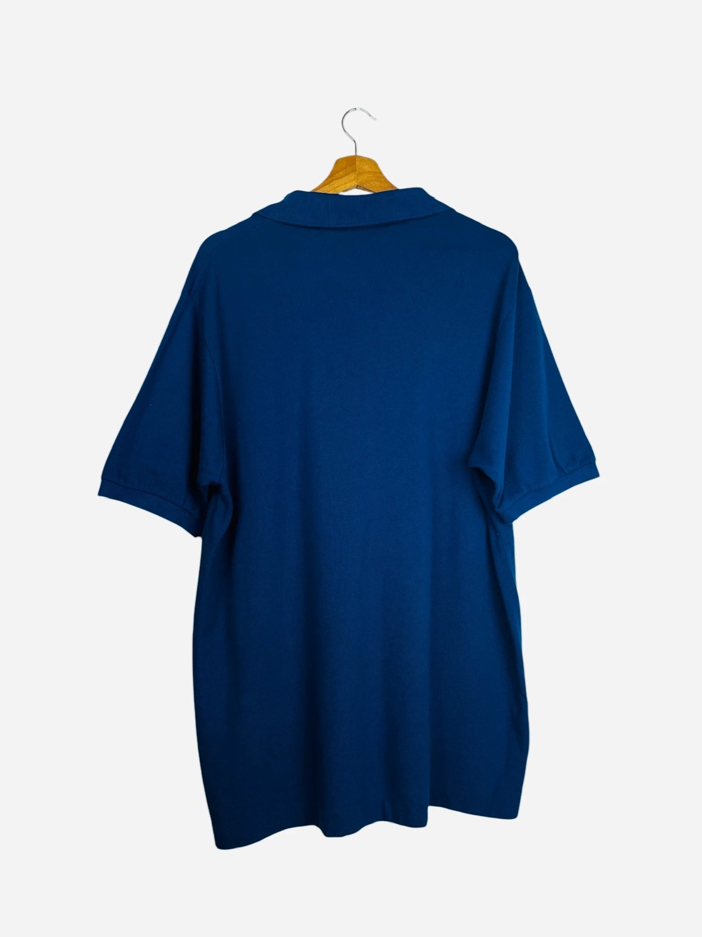 Polo Lacoste Brodé Uni Vintage Bleu Marine - XL (B60)