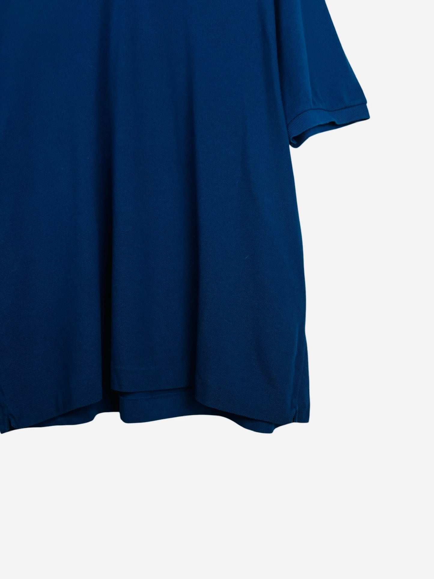 Polo Lacoste Brodé Uni Vintage Bleu Marine - XL (B60)