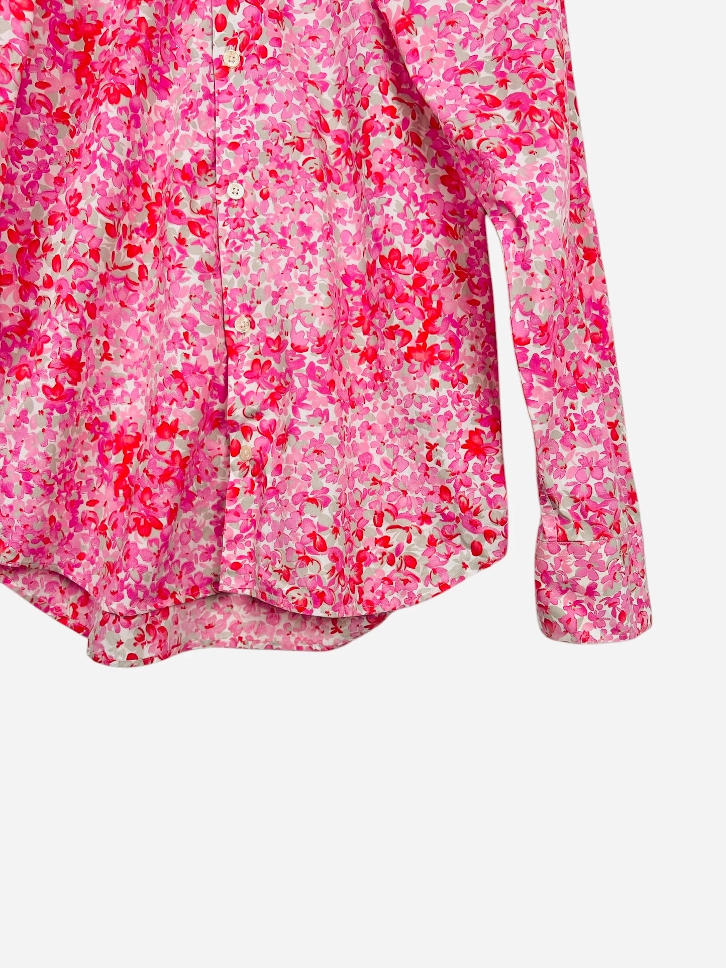 Chemise Azzaro à fleurs Manches Longues Luxury Rose - S (B73)