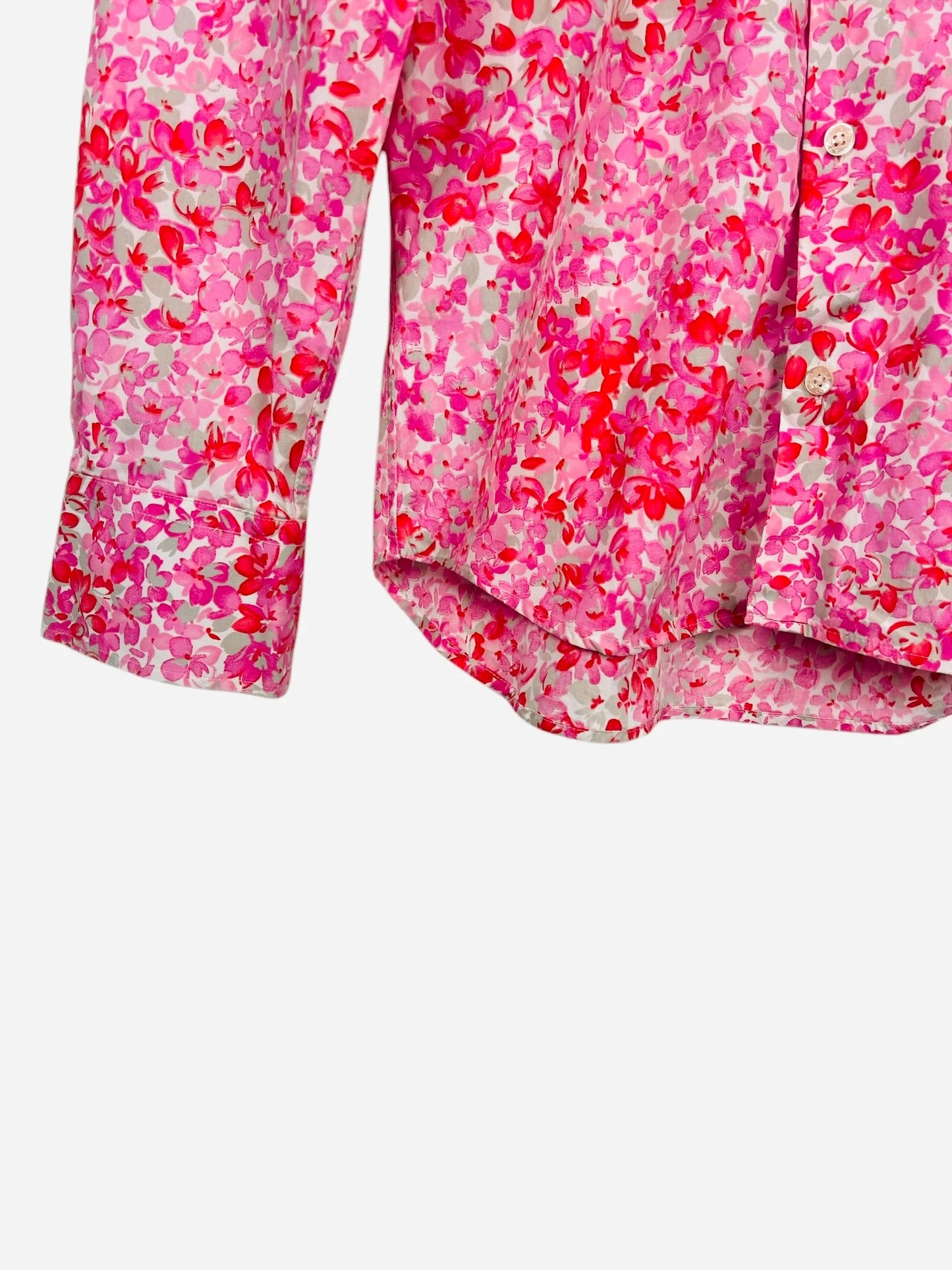 Chemise Azzaro à fleurs Manches Longues Luxury Rose - S (B73)