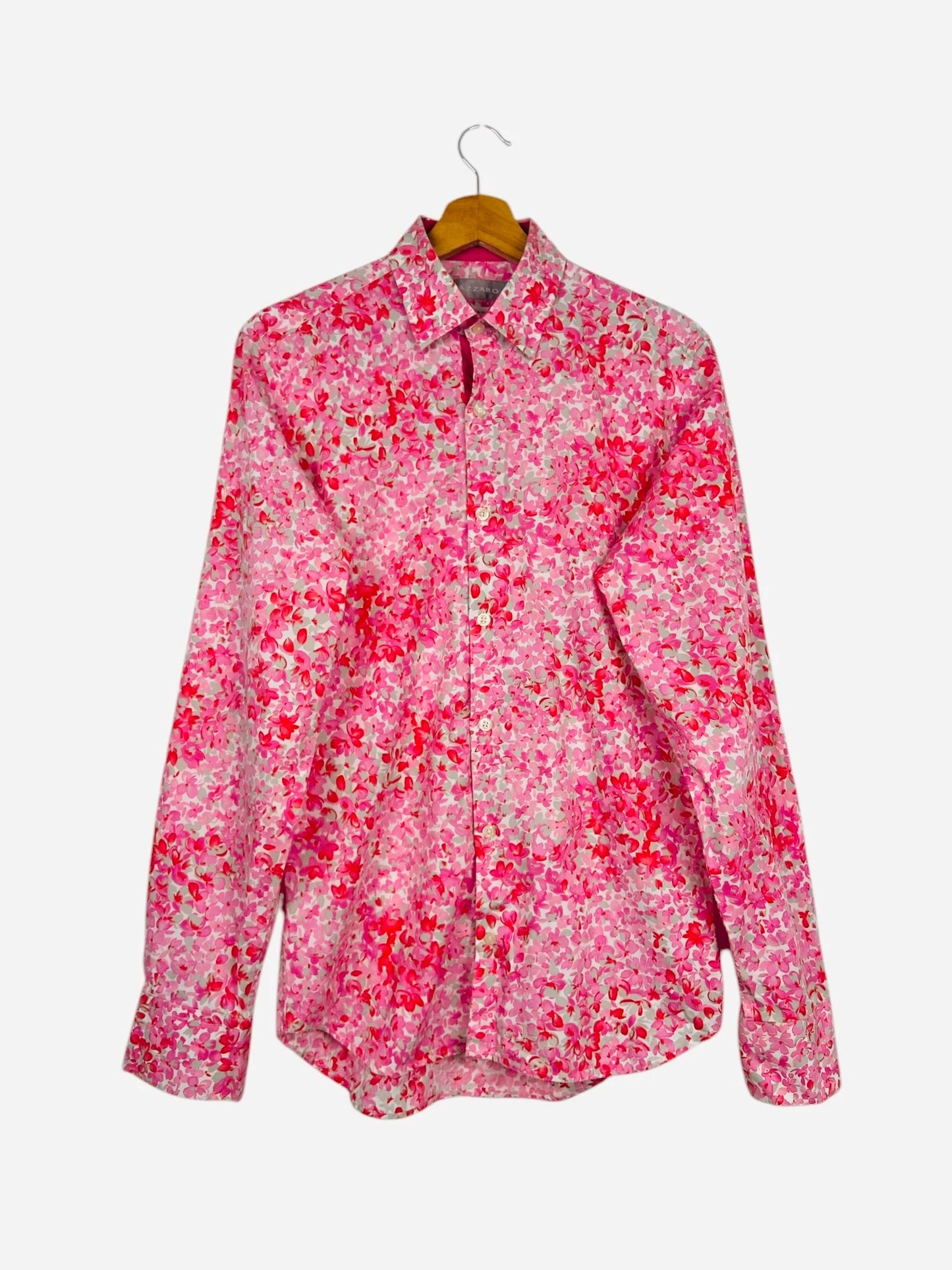 Chemise Azzaro à fleurs Manches Longues Luxury Rose - S (B73)