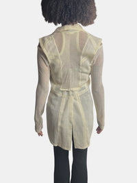 COMME des GARÇONS – Veste écrue transparente déconstruite