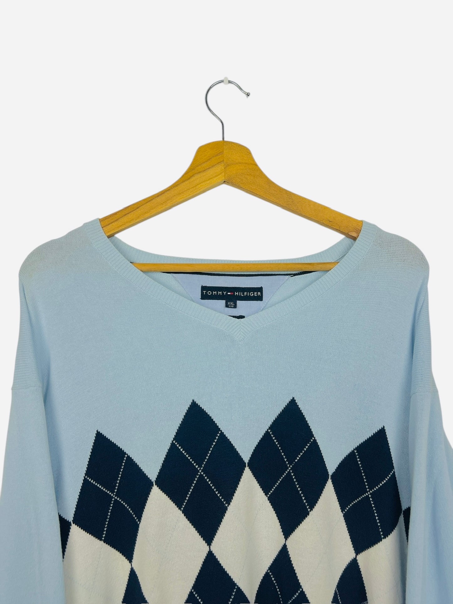 Sweat Pull Crewneck Tommy Hilfiger Vintage Sport Bleu - XXL (B144)