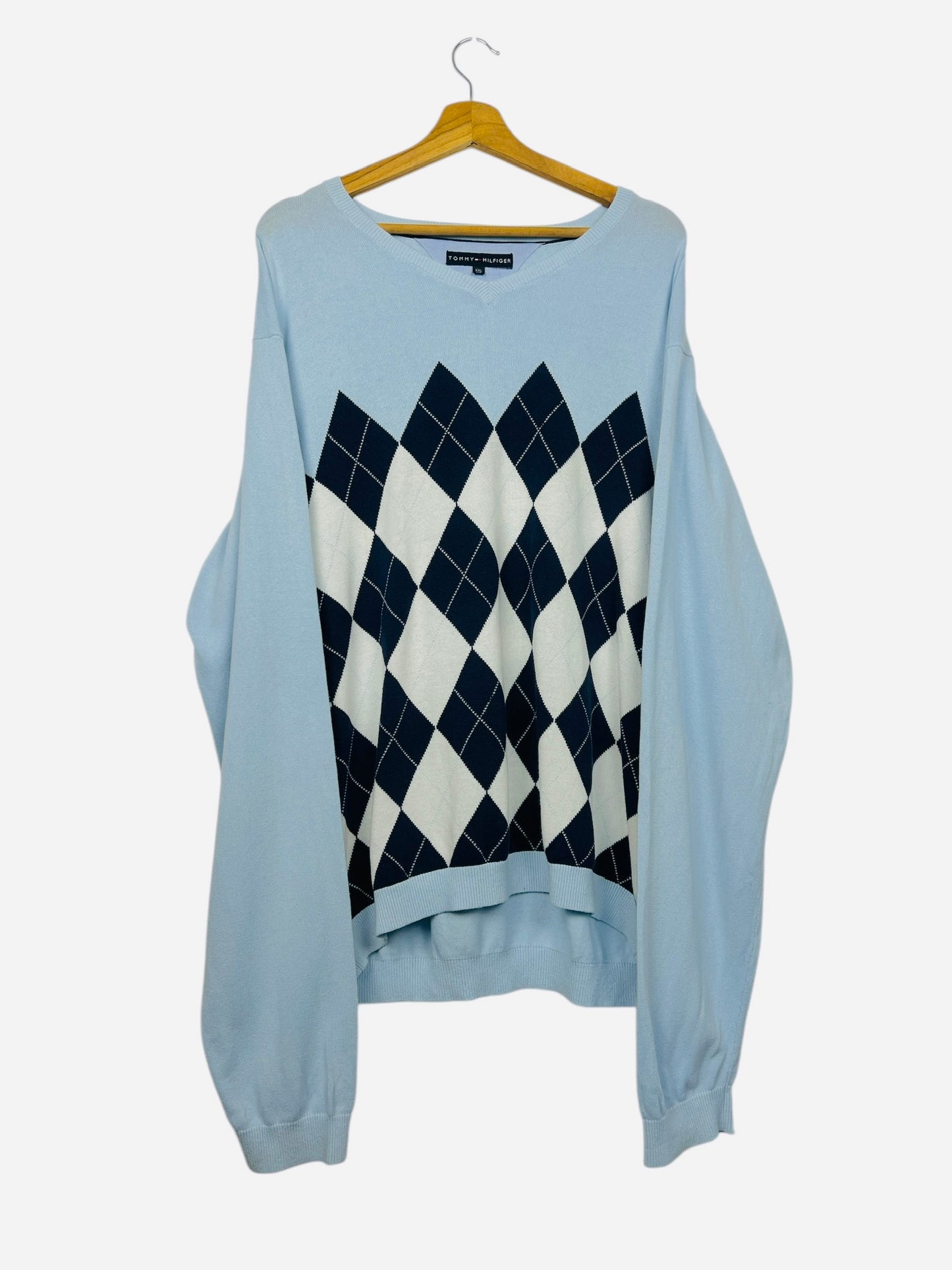 Sweat Pull Crewneck Tommy Hilfiger Vintage Sport Bleu - XXL (B144)