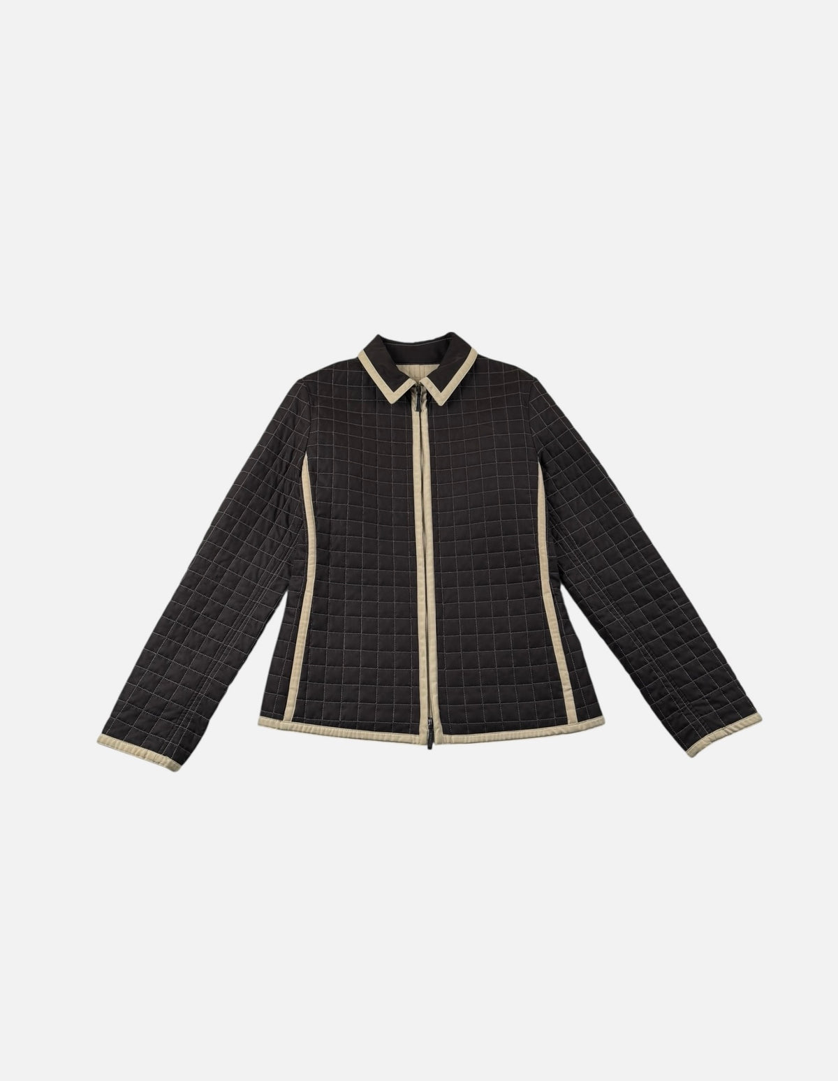 Burberry London – Veste Matelassée Réversible Marron & Beige