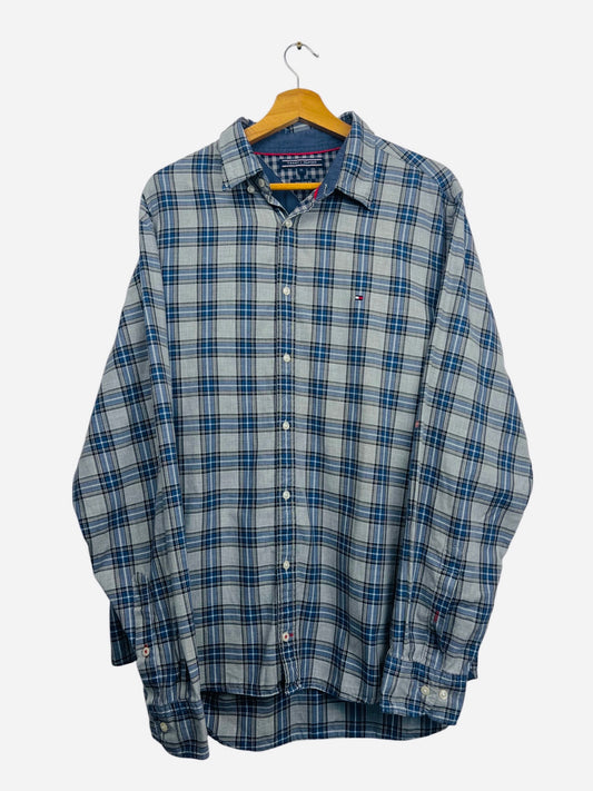 Chemise à carreaux Tommy Hilfiger Bleu - XL (B164)