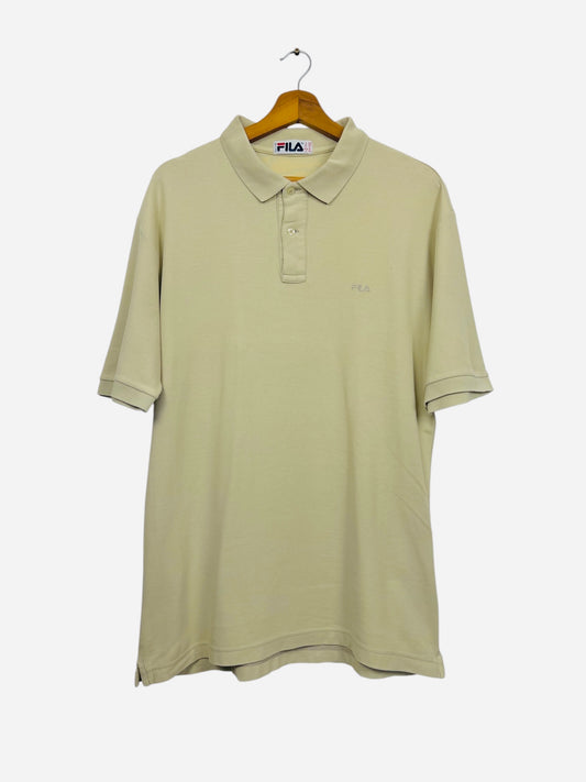 Polo Fila Brodé Vintage Style Golf Été Beige - L (B158)
