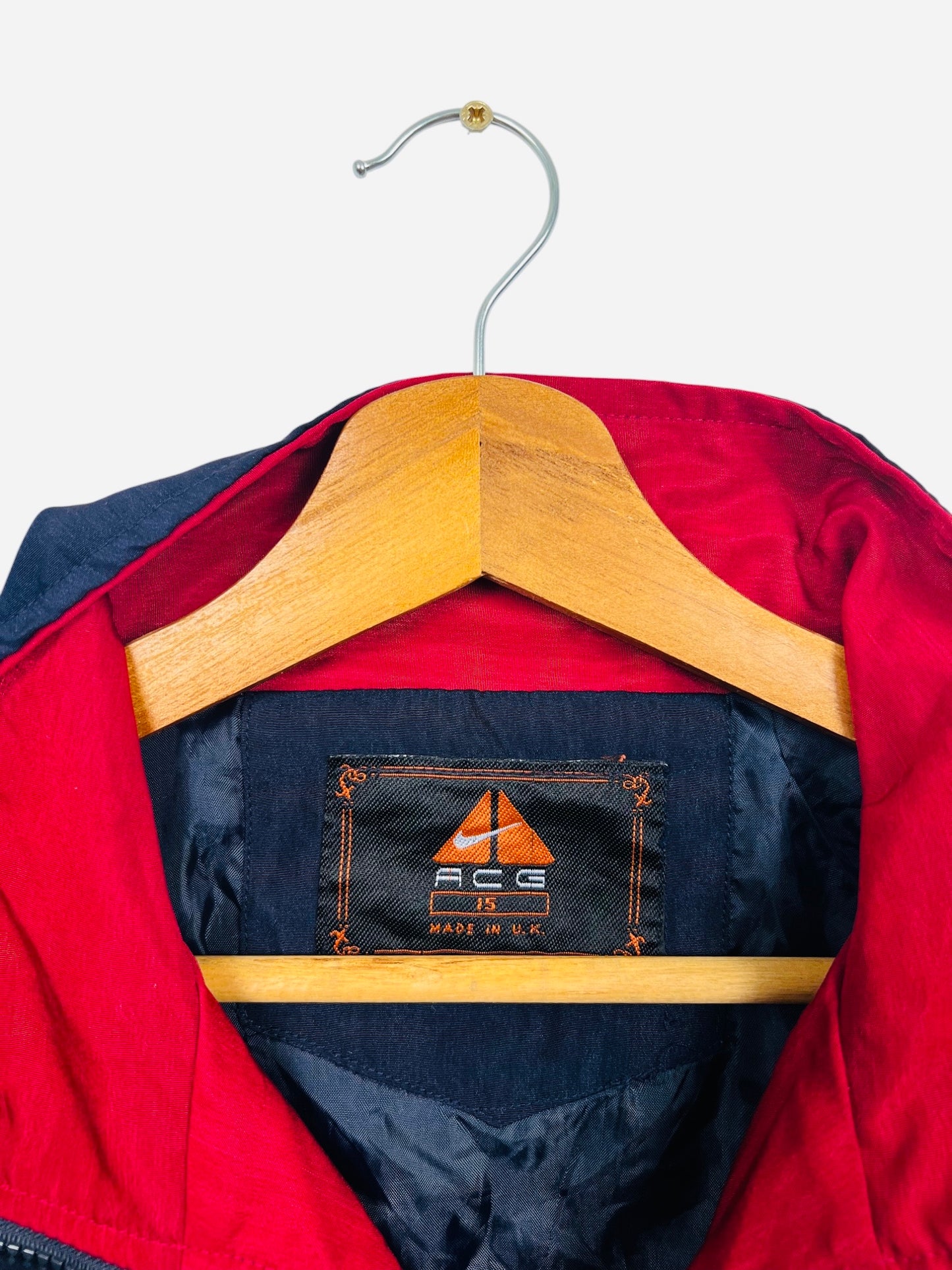 Veste Jacket Football Nike Style Big Boy Vintage Arsenal Bleu Marine, Rouge - L (B156)