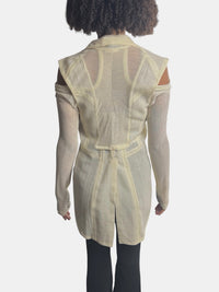 COMME des GARÇONS – Veste écrue transparente déconstruite