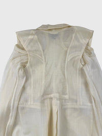 COMME des GARÇONS – Veste écrue transparente déconstruite