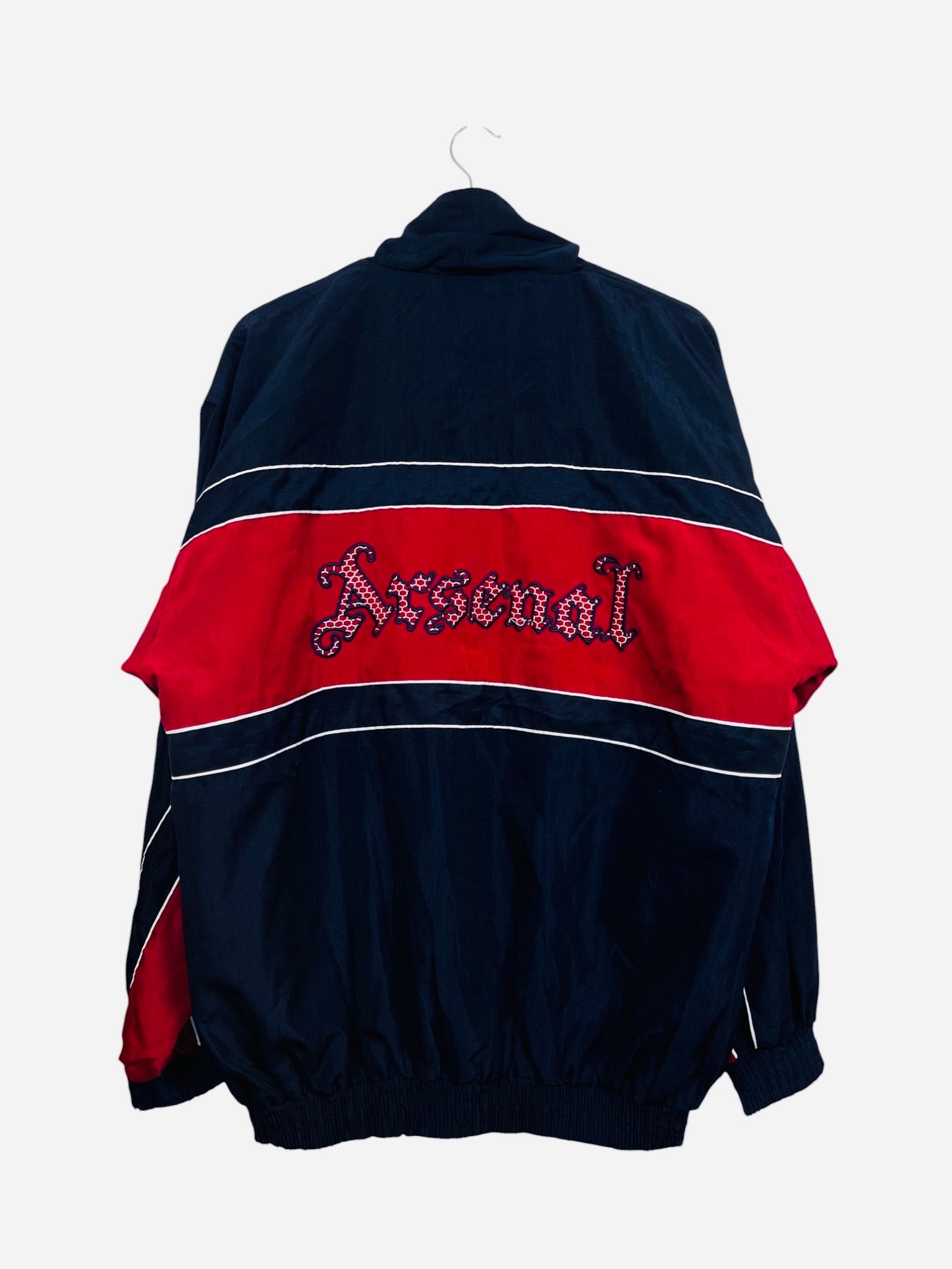 Veste Jacket Football Nike Style Big Boy Vintage Arsenal Bleu Marine, Rouge - L (B156)