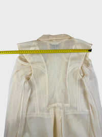 COMME des GARÇONS – Veste écrue transparente déconstruite