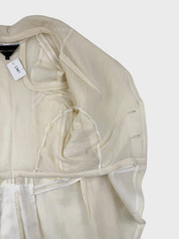 COMME des GARÇONS – Veste écrue transparente déconstruite