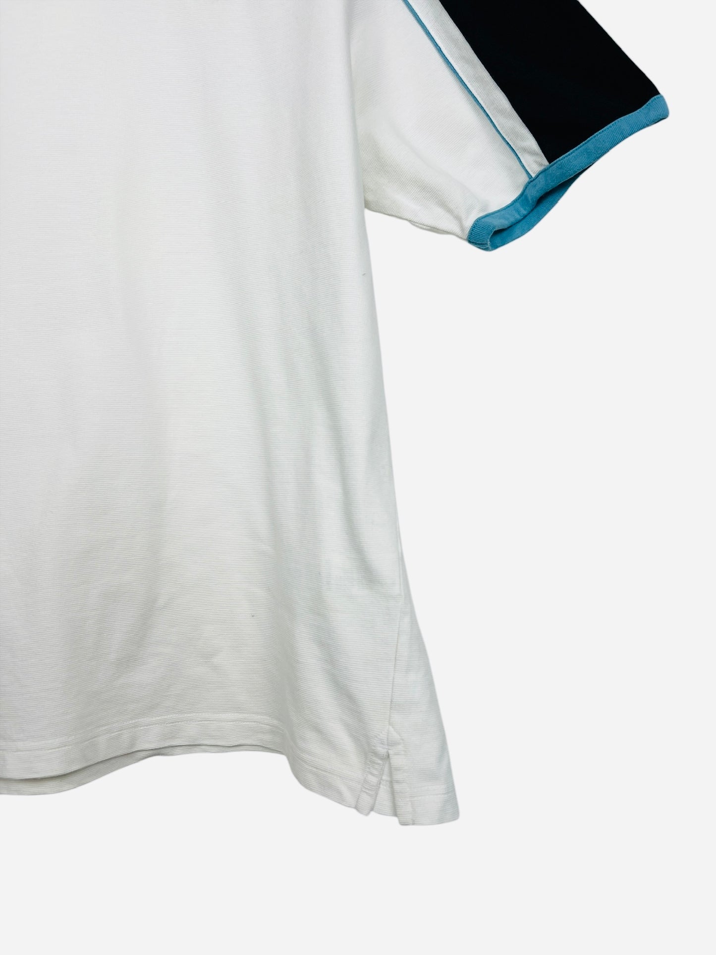 T-shirt Vintage Lacoste Style Polo de Sport Blanc & Noir - XXL (B127)