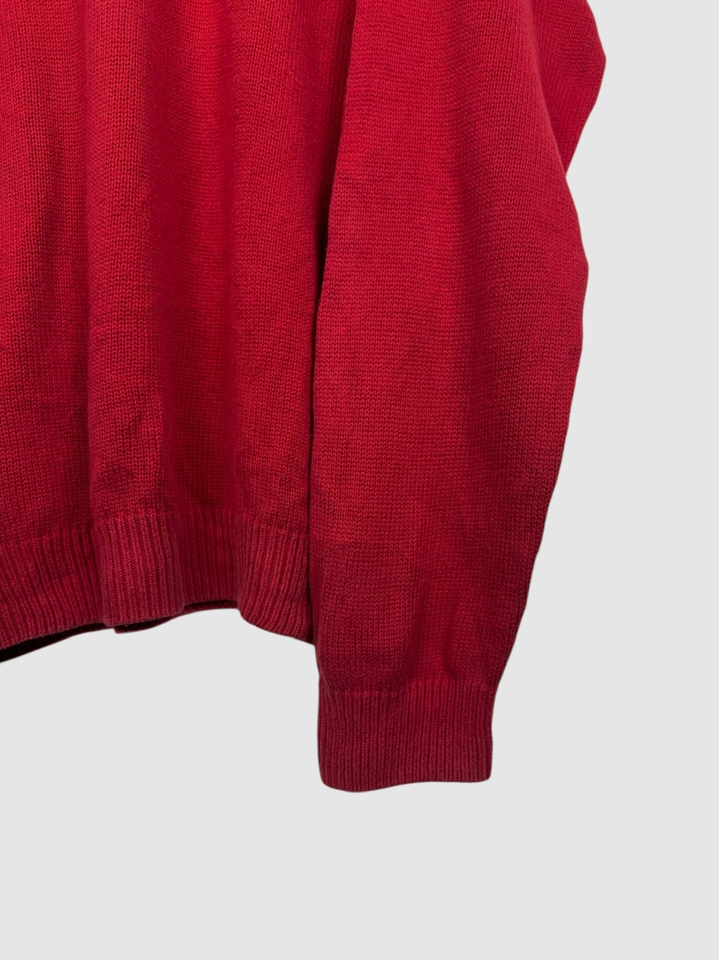 Pull Crewneck Léger Sweat Tommy Hilfiger Rouge Vintage - XL (B128)