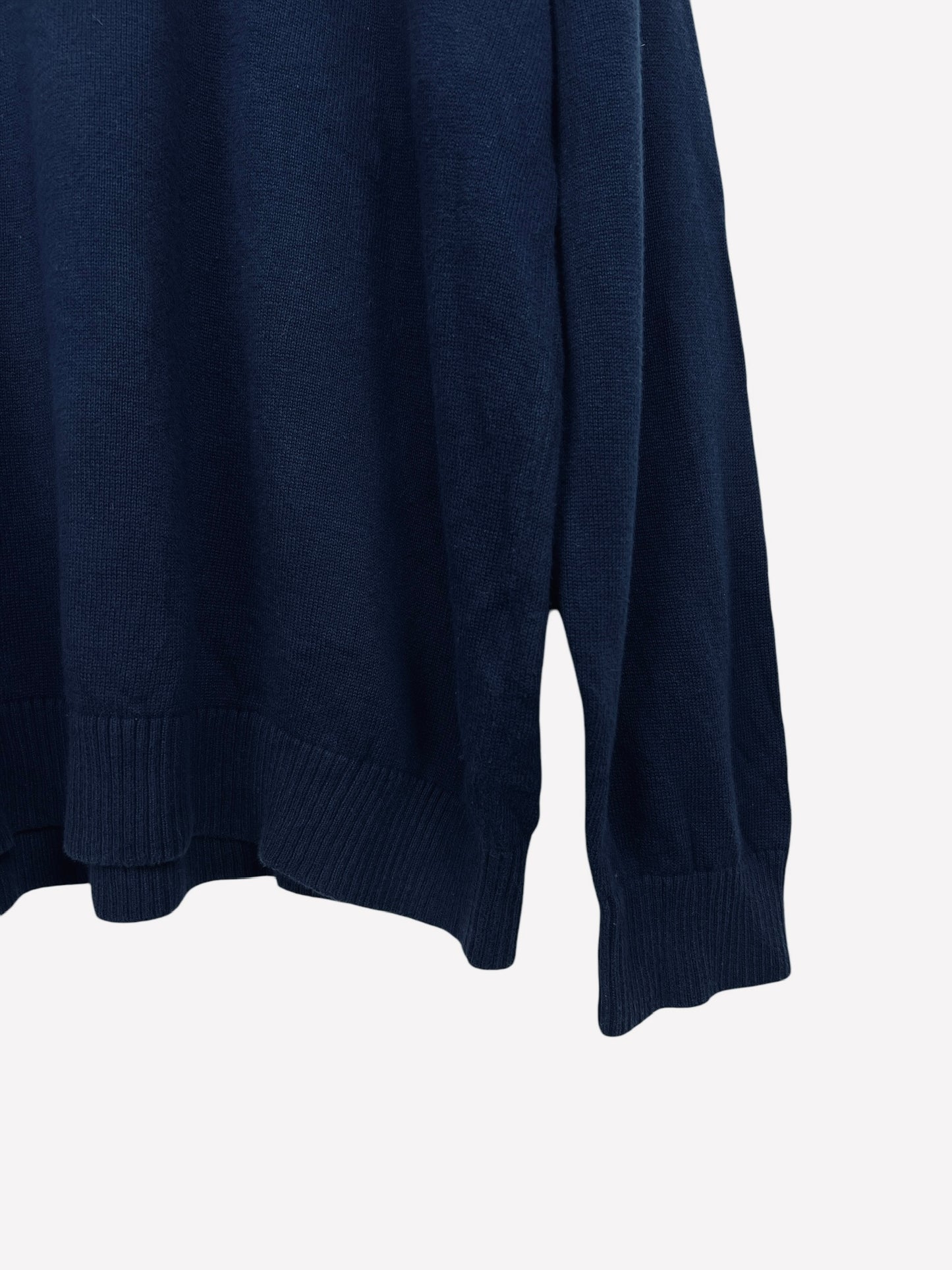 Pull 1/4 Zip Sweat Tommy Hilfiger Y2K Style Bleu Marine Class Vintage - XXL (B129)