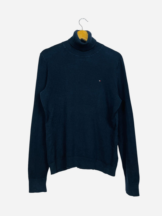 Pull à Col Roulé Sweat Tommy Hilfiger Style Bleu Marine Class Vintage - L (B130)