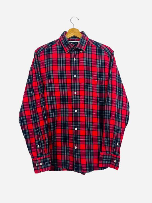 Chemise à Carreaux Manche Longue Eden Park Luxe Rouge - M (B118)