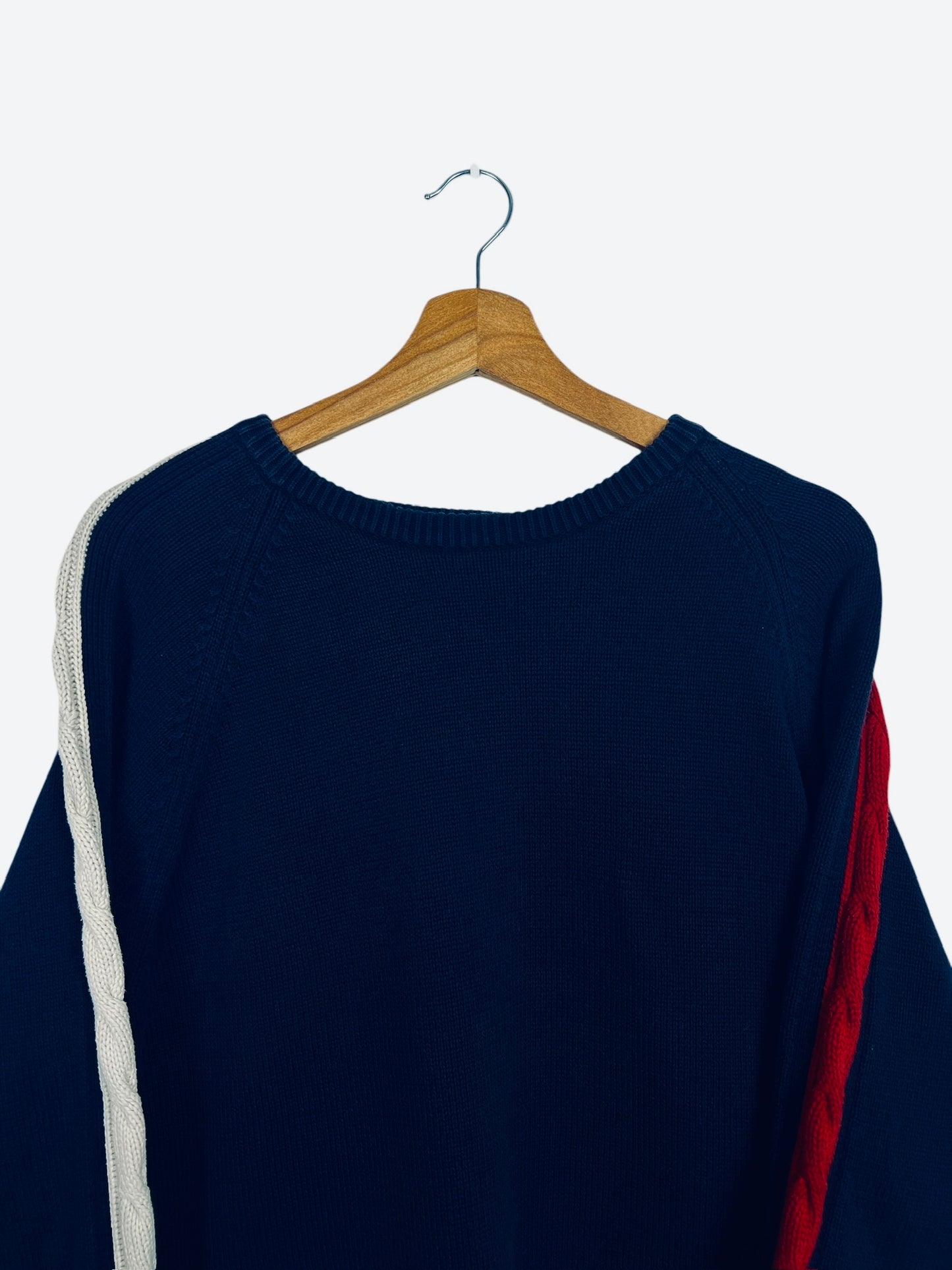 Pull Crewneck Sweat Tommy Hilfiger Bleu Marine Vintage - M (B117)