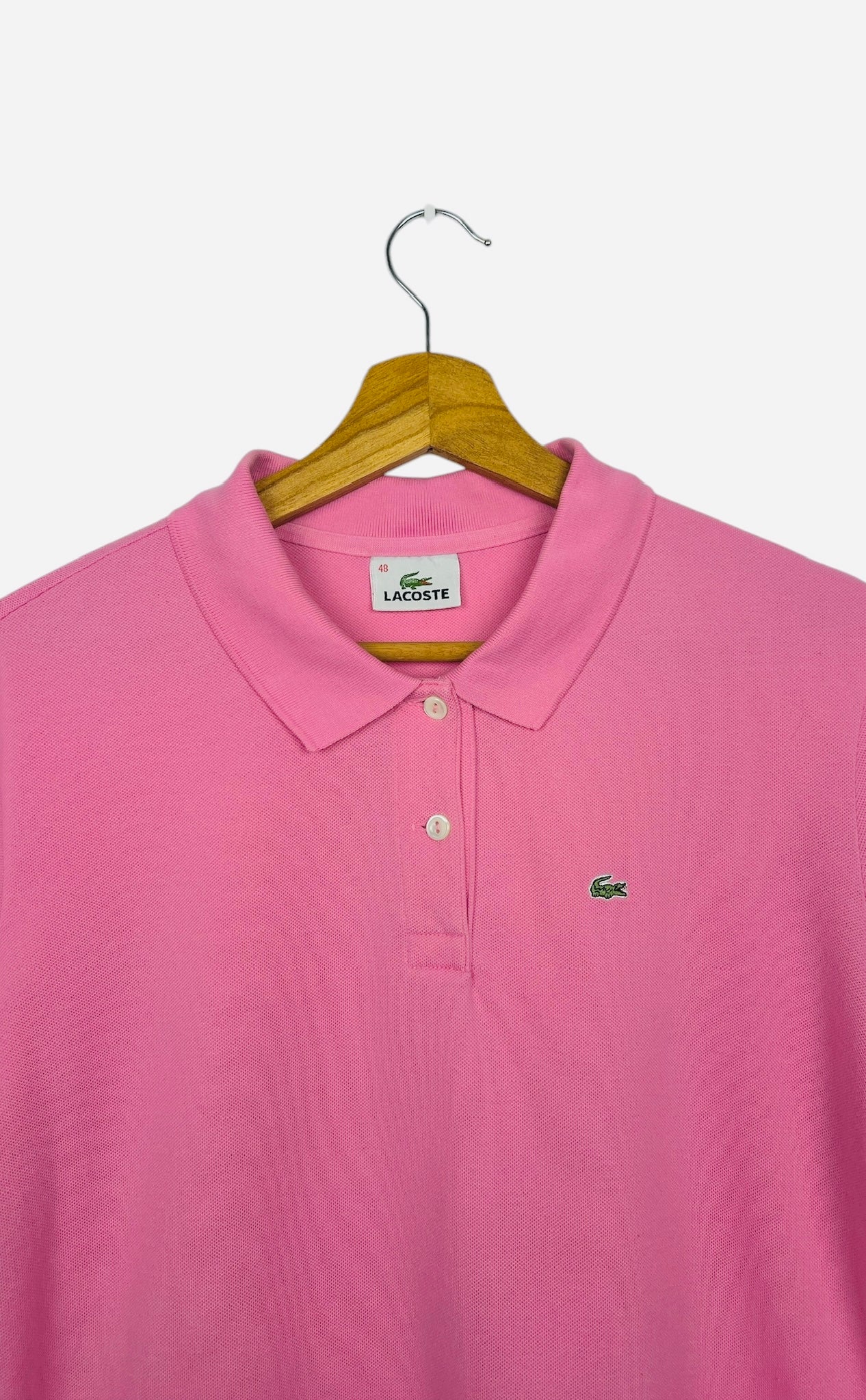 Polo Lacoste Logo Brodé Style Class Rose Été - S (B151)